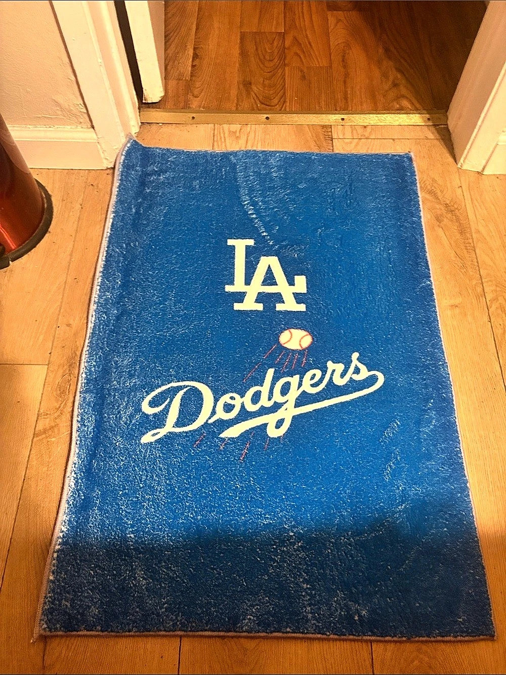 Los Angeles Dodgers logo area rug